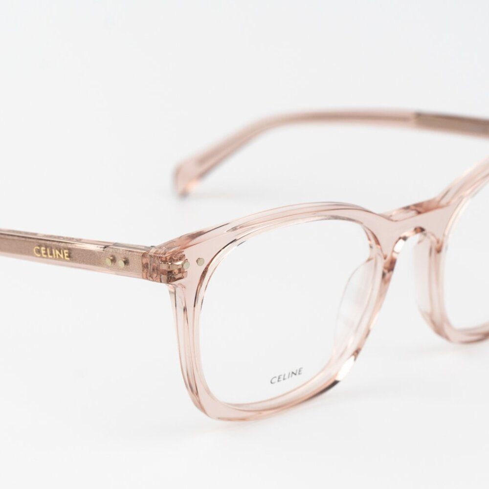 Celine THIN Women Eyeglasses Shiny Rose Demo Square CL50058I 074 BRAND NEW - Picture 7 of 9